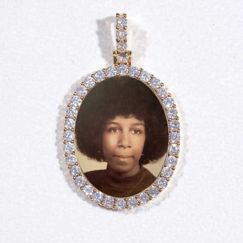 3D Oval Custom Picture Pendant