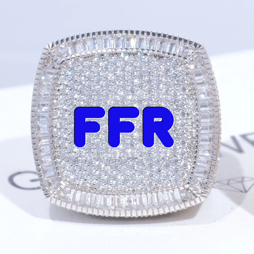 CUSTOM LETTER 3D ICED RING