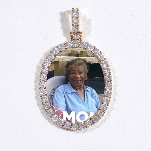 3D Oval Custom Picture Pendant
