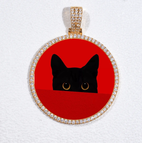 MEDIUM 3D CIRCLE CUSTOM PICTURE PENDANT