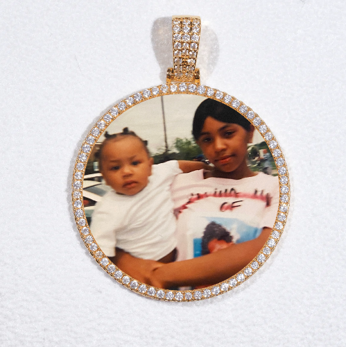 MEDIUM 3D CIRCLE CUSTOM PICTURE PENDANT