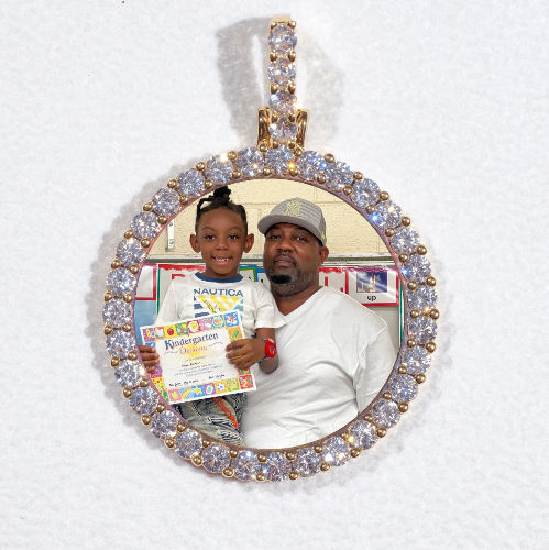 3D CIRCLE CUSTOM PICTURE PENDANT SMALL SIZE