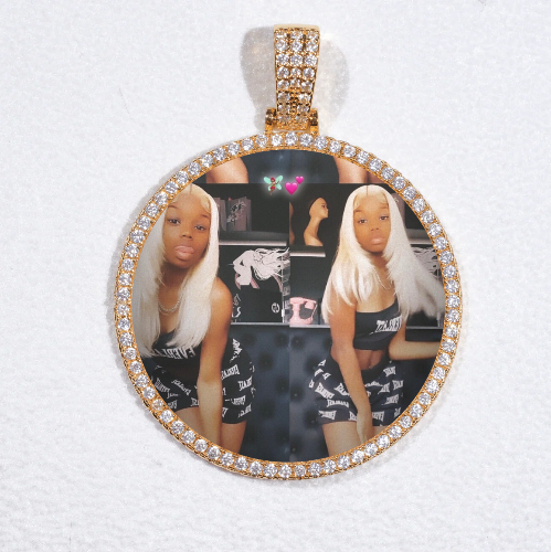 MEDIUM 3D CIRCLE CUSTOM PICTURE PENDANT