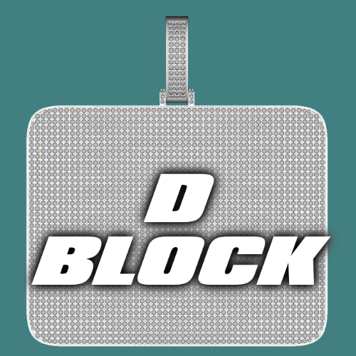 CUSTOM LETTER NECKLACE 3D BIG SQUARE