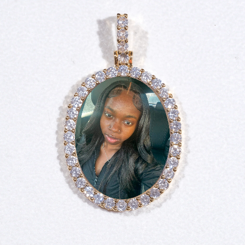 3D Oval Custom Picture Pendant