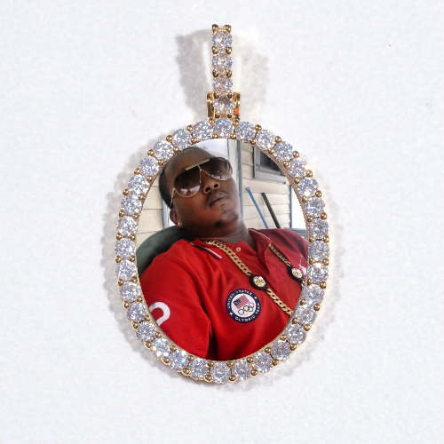 3D Oval Custom Picture Pendant