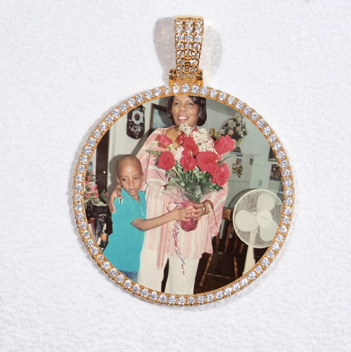 MEDIUM 3D CIRCLE CUSTOM PICTURE PENDANT