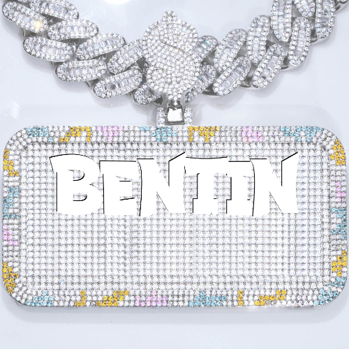 CUSTOM LETTER NECKLACE 3D COLORFUL SQUARE