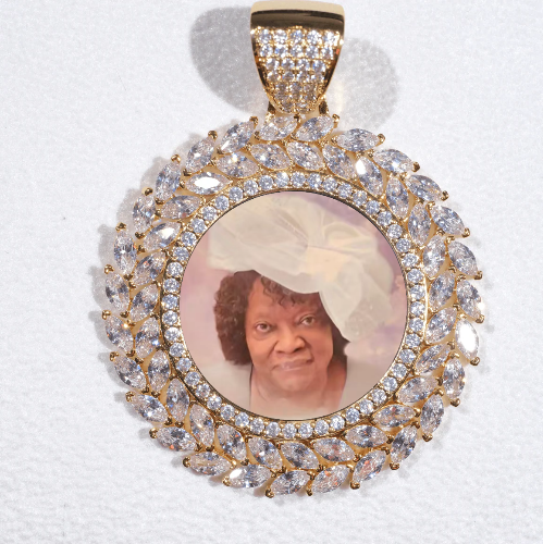 Large 3D Wheat Ear Custom Picture Pendant