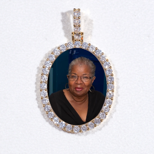 3D Oval Custom Picture Pendant