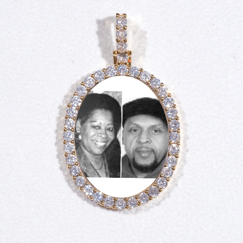 3D Oval Custom Picture Pendant