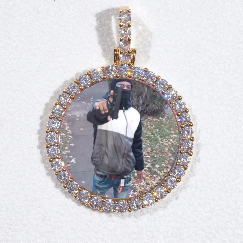 3D CIRCLE CUSTOM PICTURE PENDANT SMALL SIZE