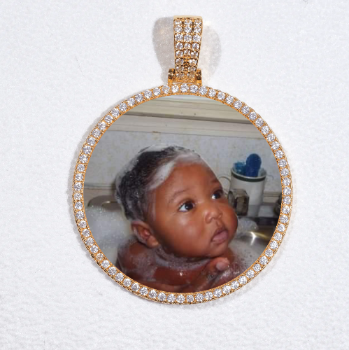 MEDIUM 3D CIRCLE CUSTOM PICTURE PENDANT