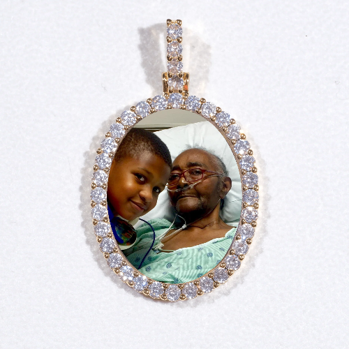 3D Oval Custom Picture Pendant