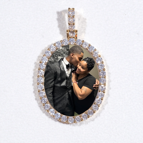 3D Oval Custom Picture Pendant