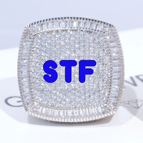 CUSTOM LETTER 3D ICED RING