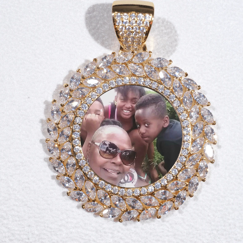 Large 3D Wheat Ear Custom Picture Pendant