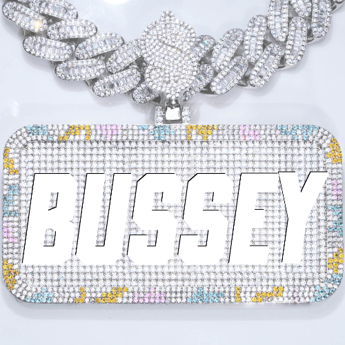 CUSTOM LETTER NECKLACE 3D COLORFUL SQUARE