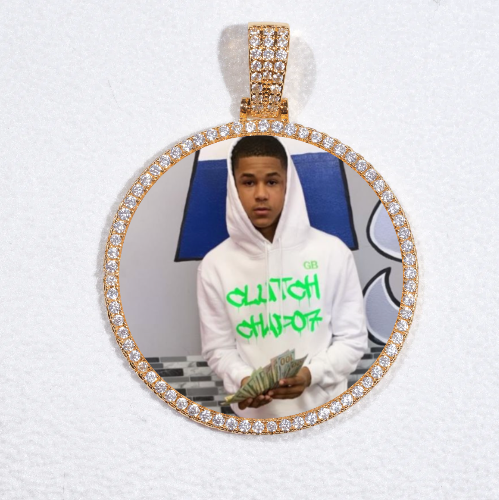 MEDIUM 3D CIRCLE CUSTOM PICTURE PENDANT