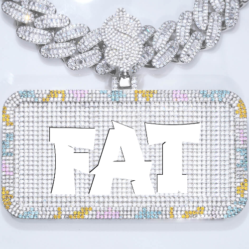 CUSTOM LETTER NECKLACE 3D COLORFUL SQUARE