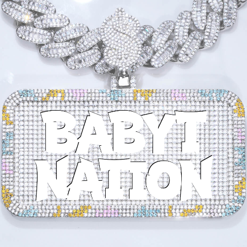 CUSTOM LETTER NECKLACE 3D COLORFUL SQUARE