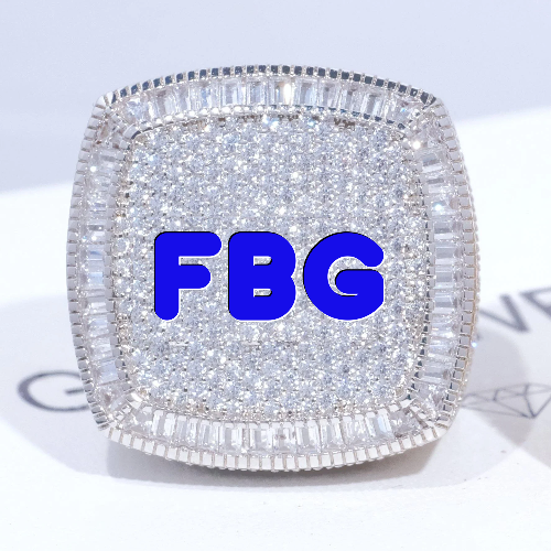 CUSTOM LETTER 3D ICED RING
