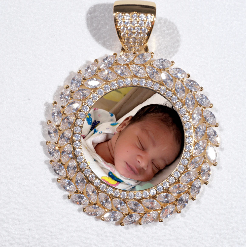 Large 3D Wheat Ear Custom Picture Pendant