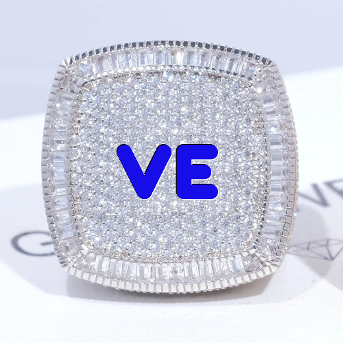 CUSTOM LETTER 3D ICED RING