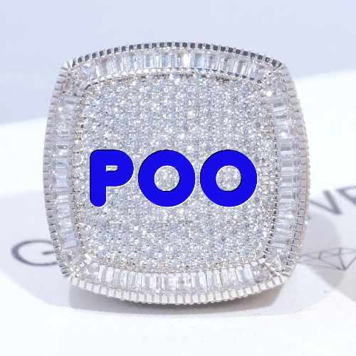 CUSTOM LETTER 3D ICED RING