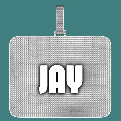 CUSTOM LETTER NECKLACE 3D BIG SQUARE