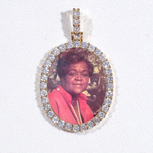 3D Oval Custom Picture Pendant
