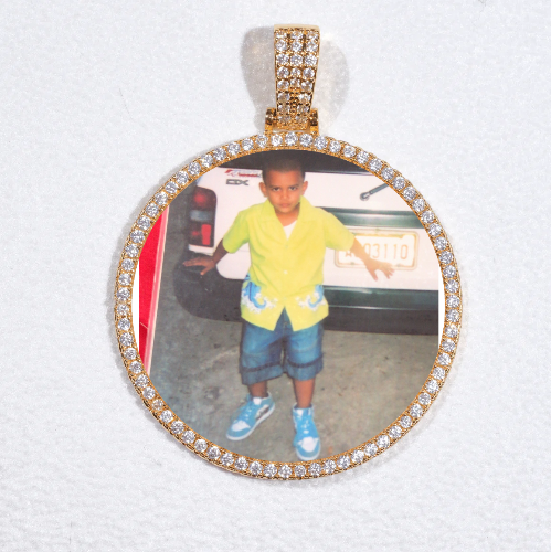 MEDIUM 3D CIRCLE CUSTOM PICTURE PENDANT