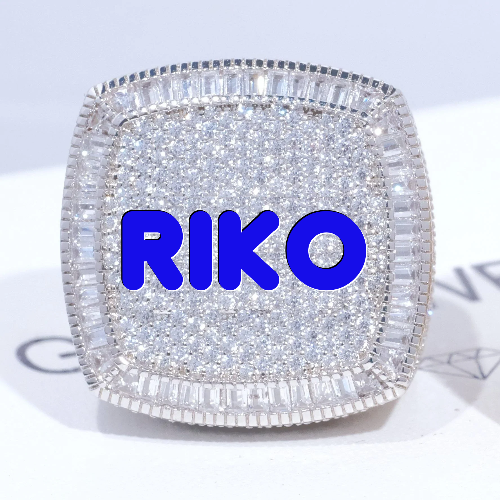CUSTOM LETTER 3D ICED RING