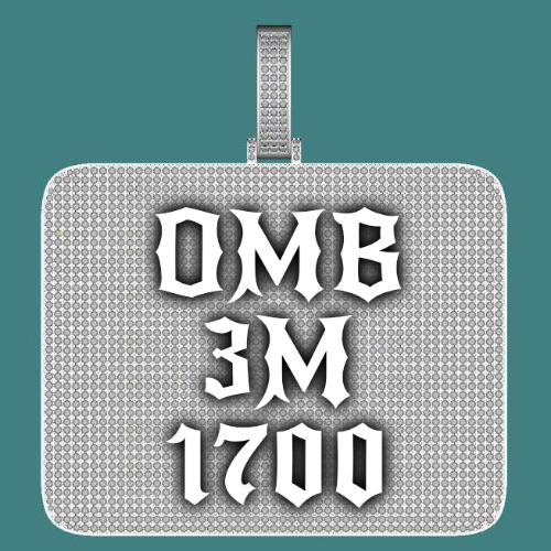 CUSTOM LETTER NECKLACE 3D BIG SQUARE