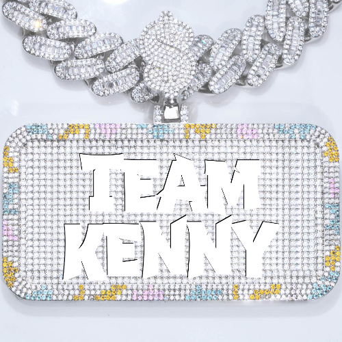 CUSTOM LETTER NECKLACE 3D COLORFUL SQUARE