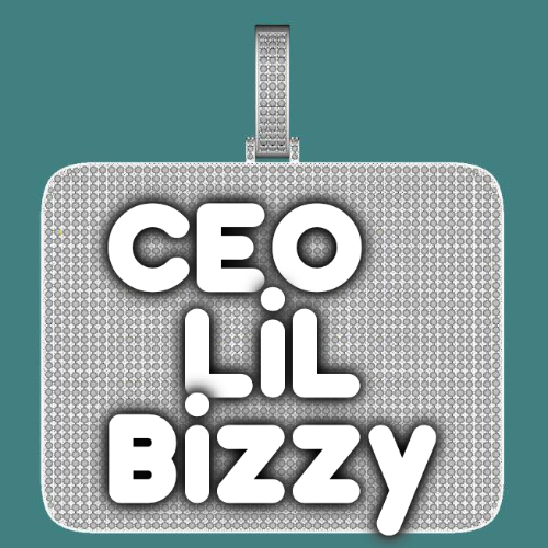 CUSTOM LETTER NECKLACE 3D BIG SQUARE