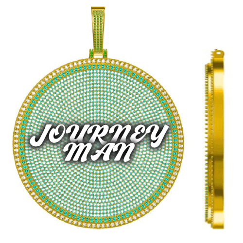 CUSTOM LETTER NECKLACE 3D BIG DISC