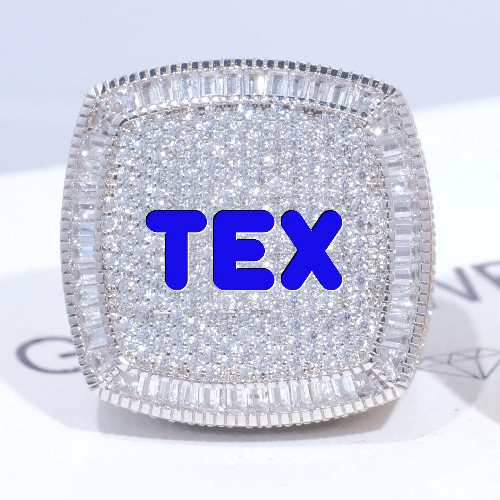 CUSTOM LETTER 3D ICED RING