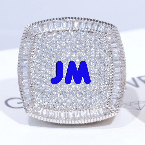 CUSTOM LETTER 3D ICED RING