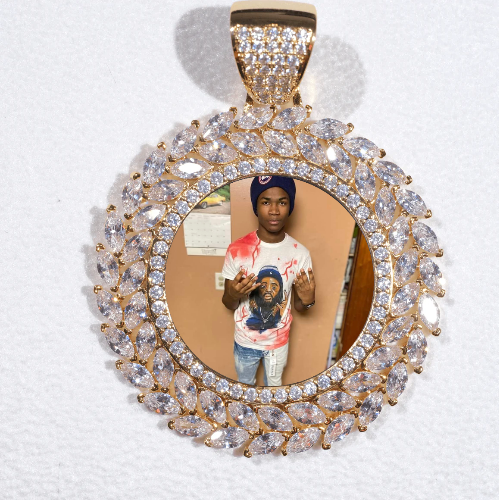 Large 3D Wheat Ear Custom Picture Pendant