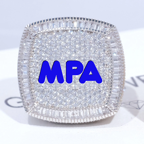 CUSTOM LETTER 3D ICED RING