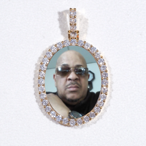 3D Oval Custom Picture Pendant