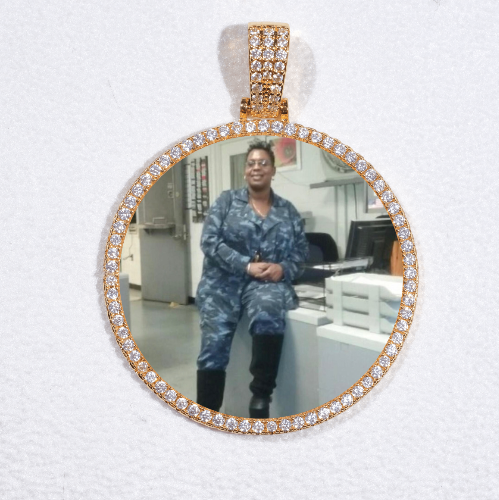 MEDIUM 3D CIRCLE CUSTOM PICTURE PENDANT