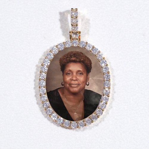 3D Oval Custom Picture Pendant
