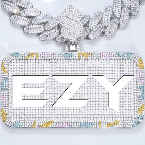 CUSTOM LETTER NECKLACE 3D COLORFUL SQUARE