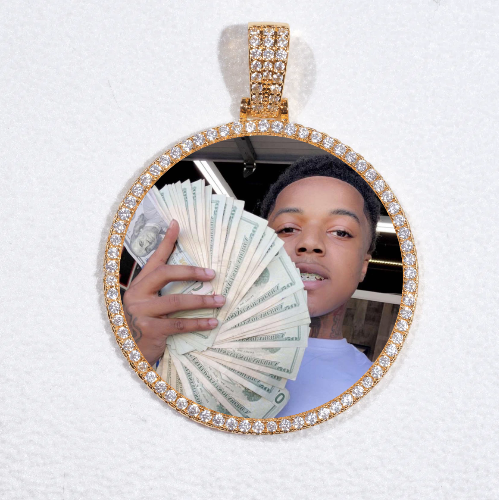 MEDIUM 3D CIRCLE CUSTOM PICTURE PENDANT