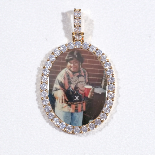 3D Oval Custom Picture Pendant