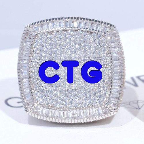 CUSTOM LETTER 3D ICED RING
