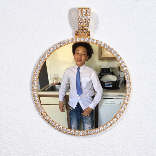 MEDIUM 3D CIRCLE CUSTOM PICTURE PENDANT