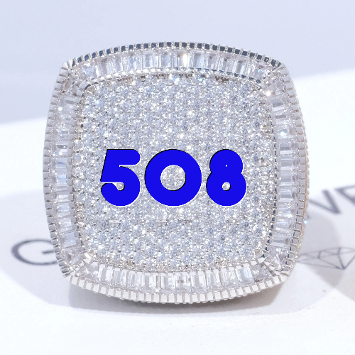 CUSTOM LETTER 3D ICED RING